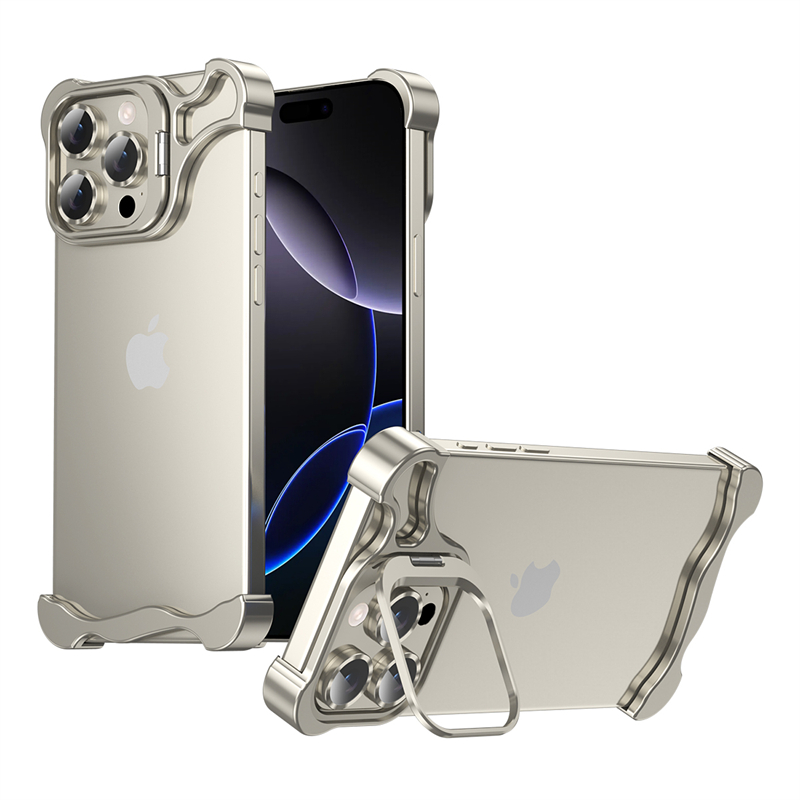 Phone Accessories Case - 메탈 프레임리스 범퍼 렌즈 홀더 충격