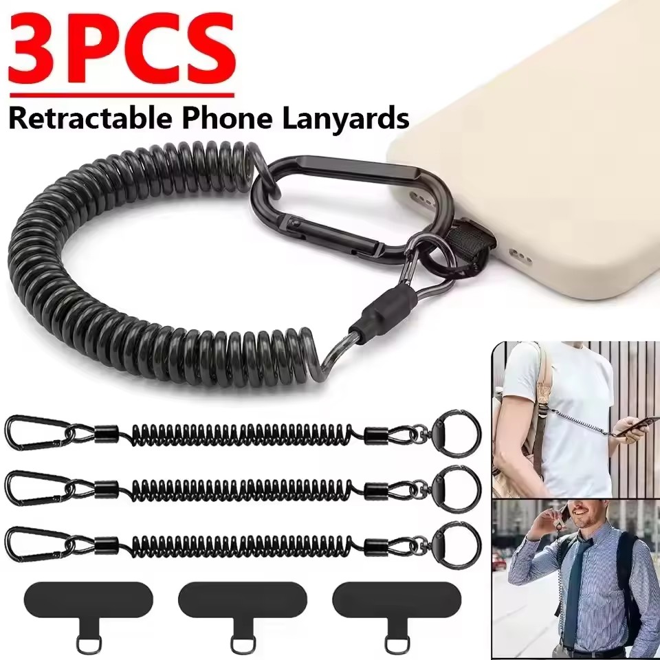 Lanyard Phone Strap - 수납식 안전 랜야드 도난 방지 스프링
