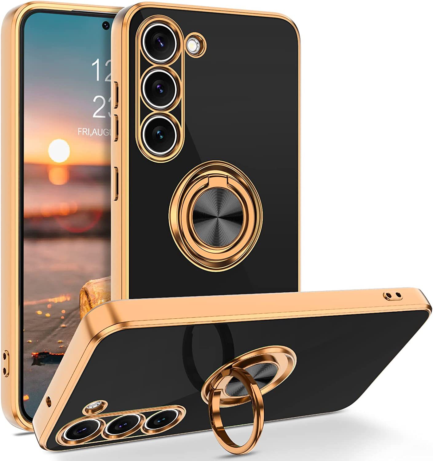 Phone Accessories Case - 럭셔리 도금 마그네틱 360 ° 삼성