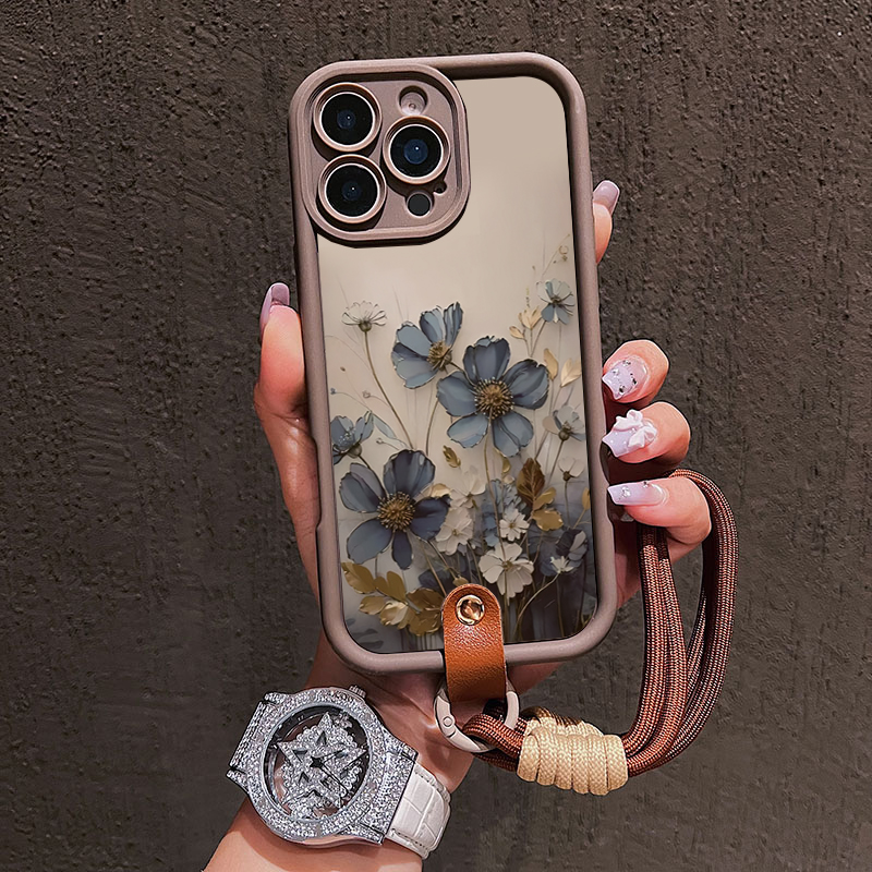 블루 플라워 랜야드 스트랩 로프 폰 케이스 삼성 갤럭시 - Lanyard Phone Strap 리뷰 및 가격