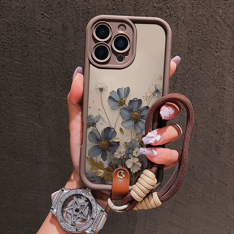 블루 플라워 랜야드 스트랩 로프 폰 케이스 삼성 갤럭시 - Lanyard Phone Strap 리뷰 및 가격