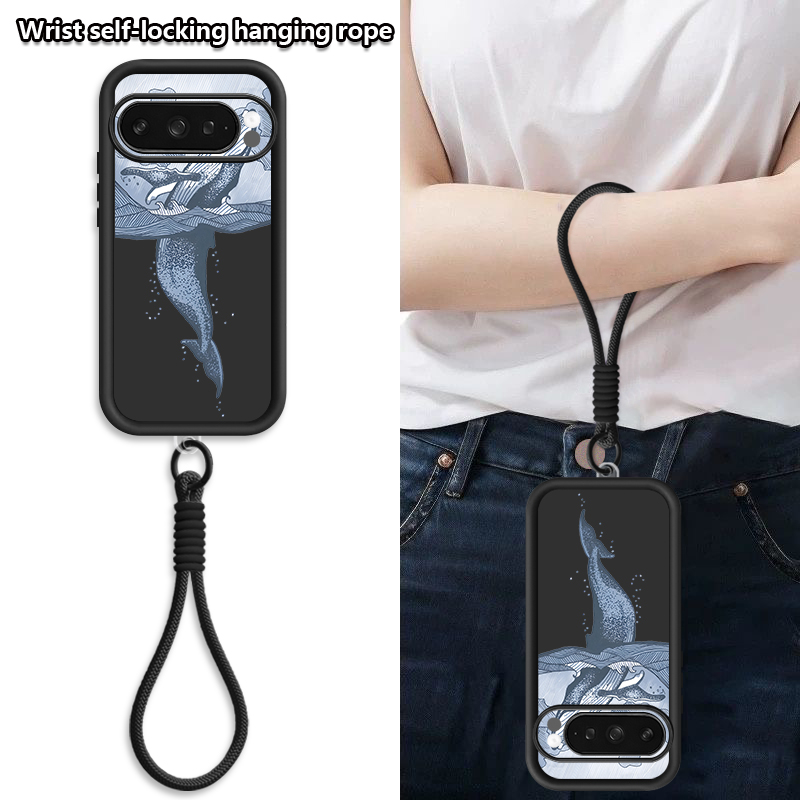  혹등고래 프린트 손목 스트랩 끈 케이스 (구글 픽셀  - Lanyard Phone Strap 리뷰 및 가격