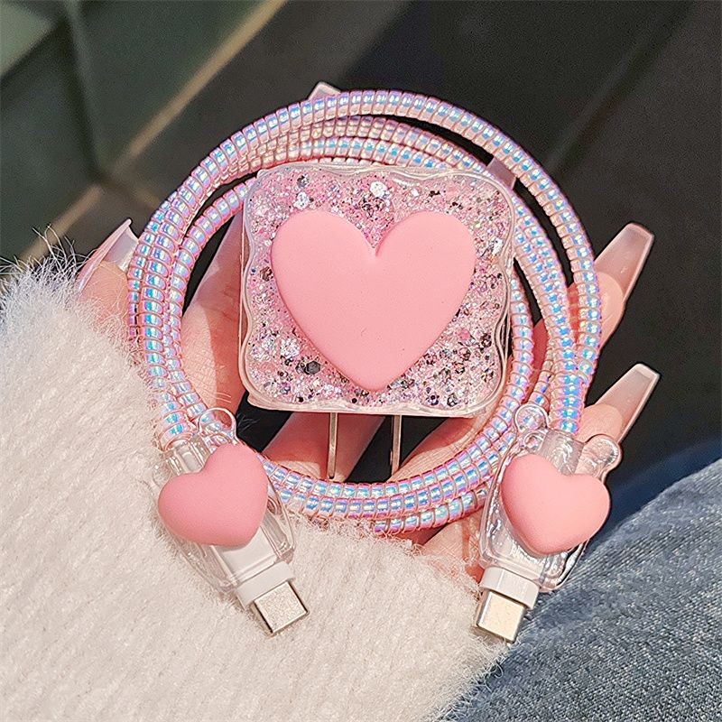 고품질 핑크 하트 모양 충전기 케이스 (아이폰 11,  - Phone Accessories Unique 리뷰 및 가격