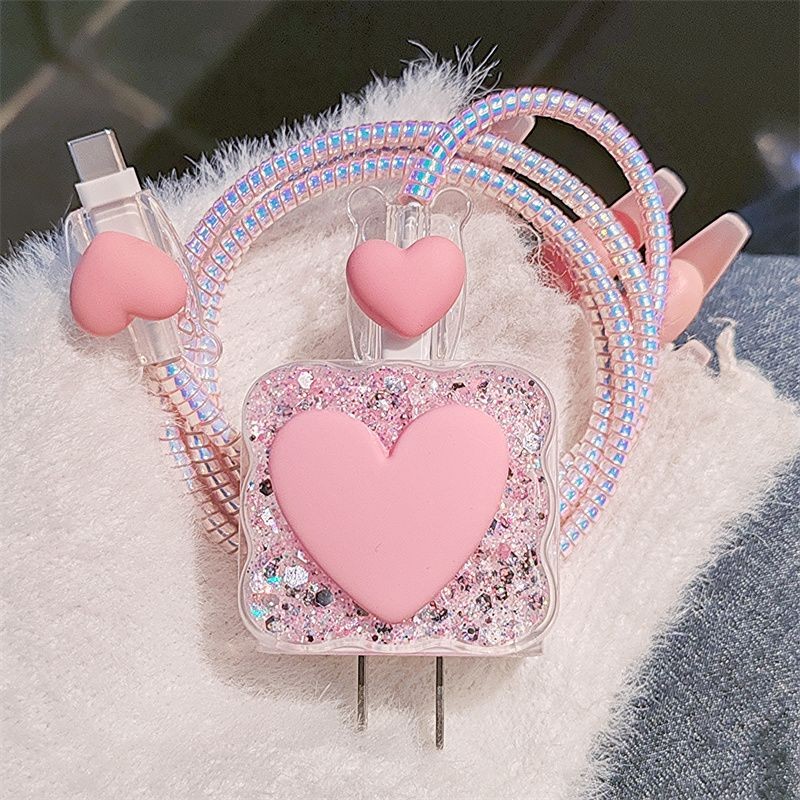 고품질 핑크 하트 모양 충전기 케이스 (아이폰 11,  - Phone Accessories Unique 리뷰 및 가격