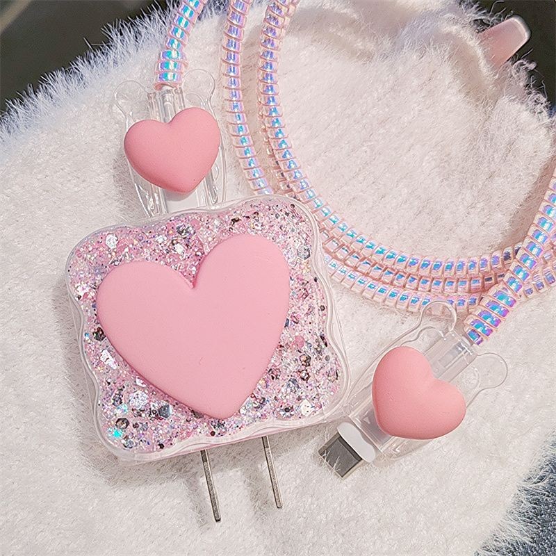 고품질 핑크 하트 모양 충전기 케이스 (아이폰 11,  - Phone Accessories Unique 리뷰 및 가격