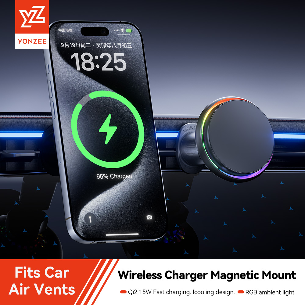 YZ RGB 마그네틱 무선 충전기 자동차 휴대폰 거치대 - Qi2 Phone Accessories 리뷰 및 가격