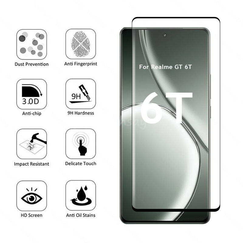 Realme GT 6T 유리 3D 곡선 화면 보호기 카 - Realme Gt 6 리뷰 및 가격