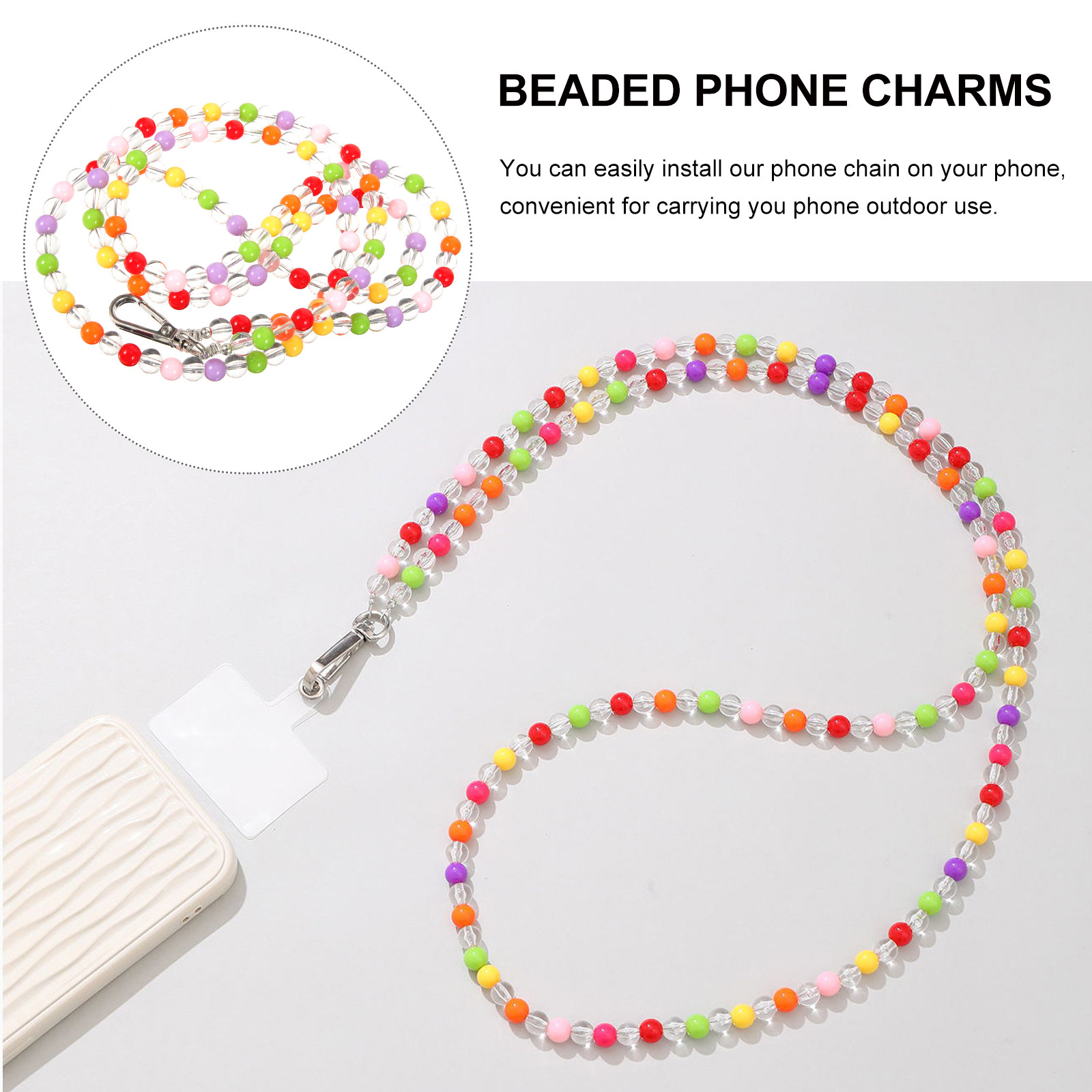 휴대용 비즈 휴대폰 체인, 가벼운 비즈 휴대폰 액세서리 - Phone Accessories For Teens 리뷰 및 가격
