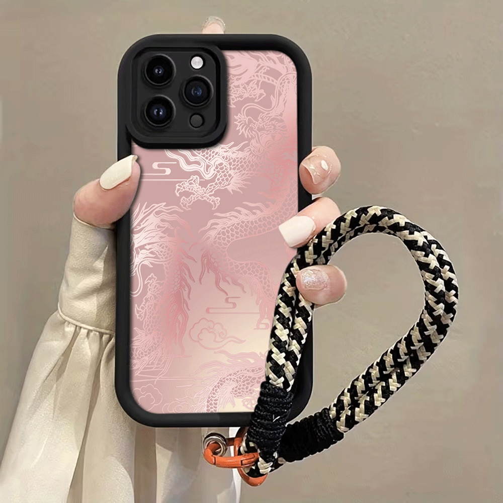 흰색 드래곤 패턴 스트랩 로프 폰 케이스 (아이폰 13 - Lanyard Phone Strap 리뷰 및 가격