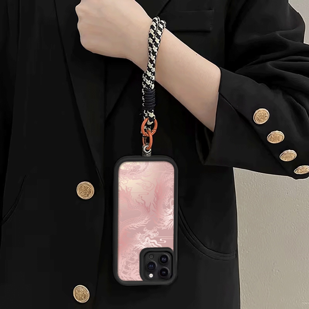 흰색 드래곤 패턴 스트랩 로프 폰 케이스 (아이폰 13 - Lanyard Phone Strap 리뷰 및 가격