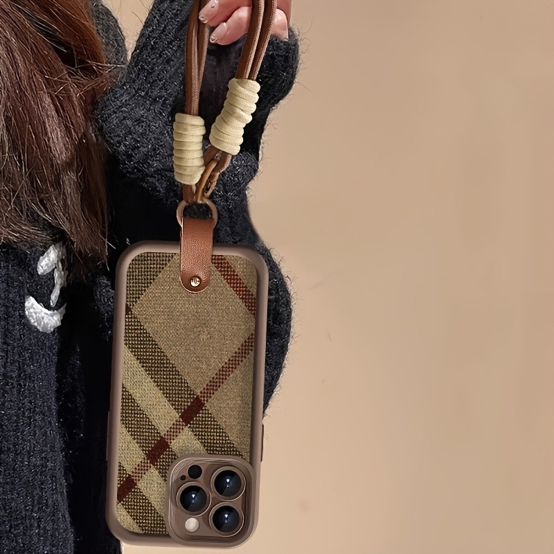 브라운 스트라이프 랜야드 스트랩 로프 폰 케이스 삼성  - Lanyard Phone Strap 리뷰 및 가격