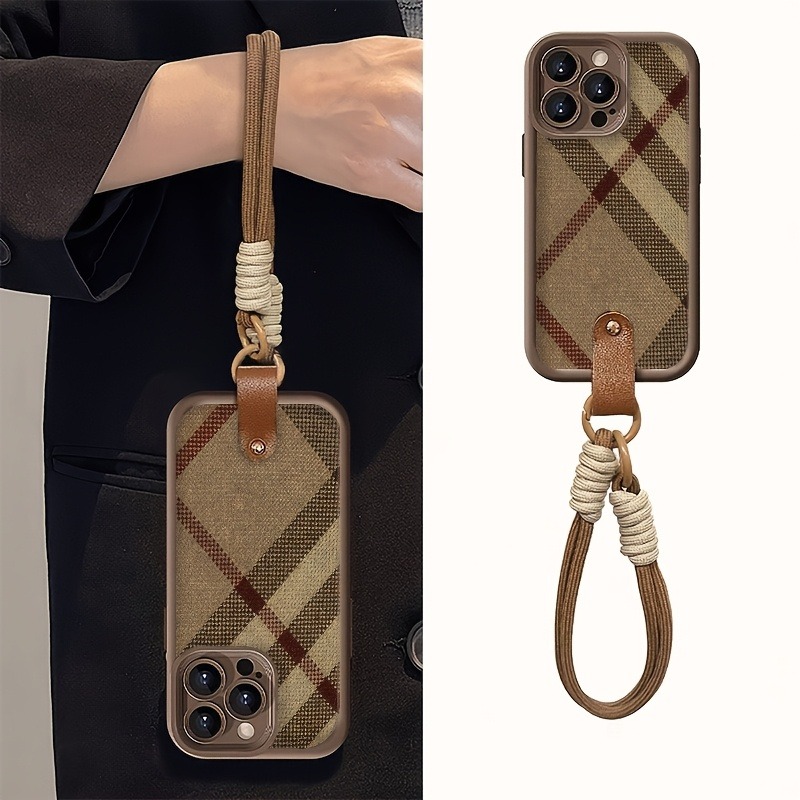 브라운 스트라이프 랜야드 스트랩 로프 폰 케이스 삼성  - Lanyard Phone Strap 리뷰 및 가격