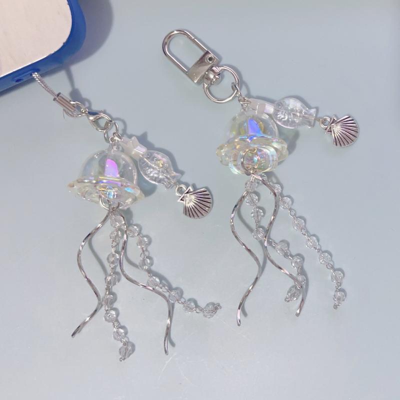 비즈 장식 폰 스트랩 별 바다 조개 해파리 키체인 Y2 - Phone Accessories For Teens 리뷰 및 가격