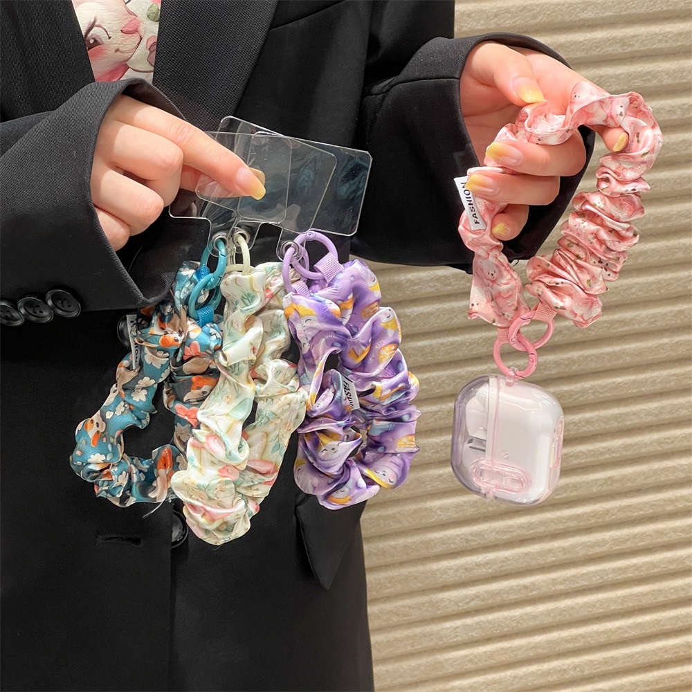 여성용 실크 새틴 스크런치, 범용 휴대폰 끈, 클립 손 - Lanyard Phone Strap 리뷰 및 가격