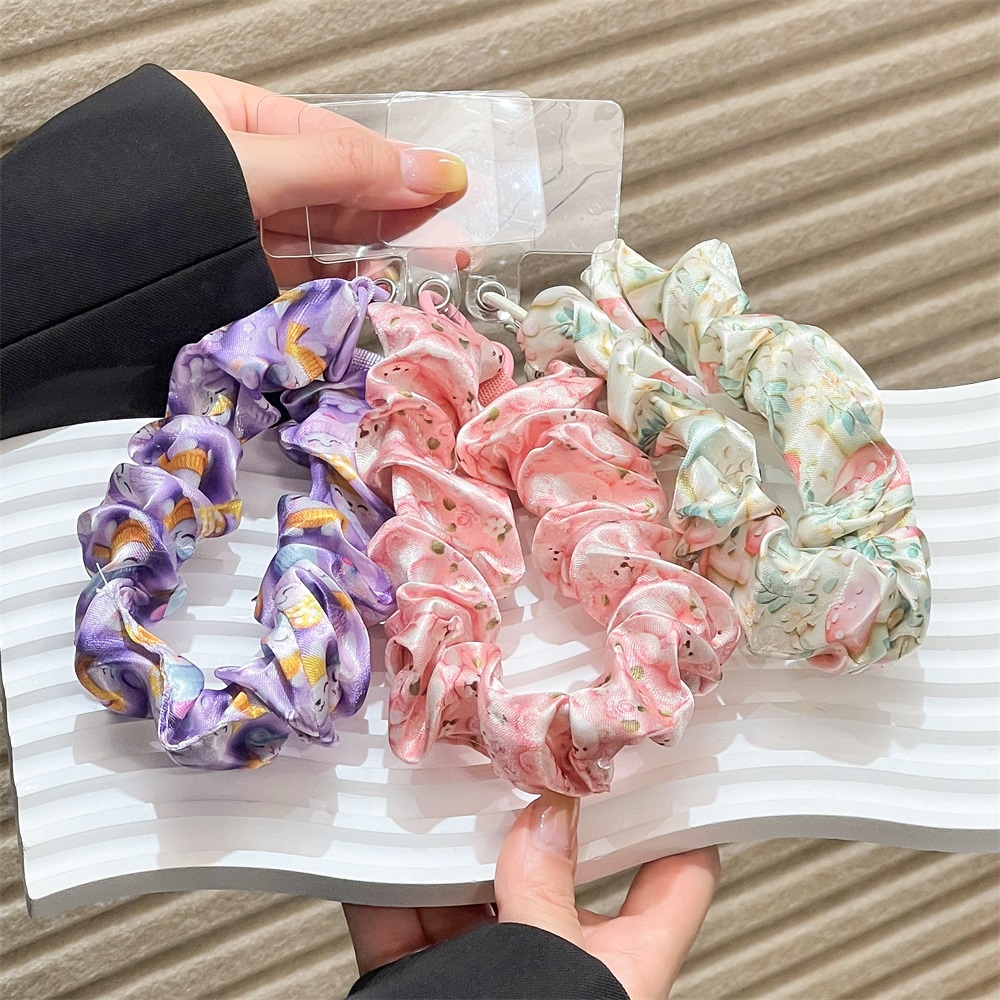 여성용 실크 새틴 스크런치, 범용 휴대폰 끈, 클립 손 - Lanyard Phone Strap 리뷰 및 가격