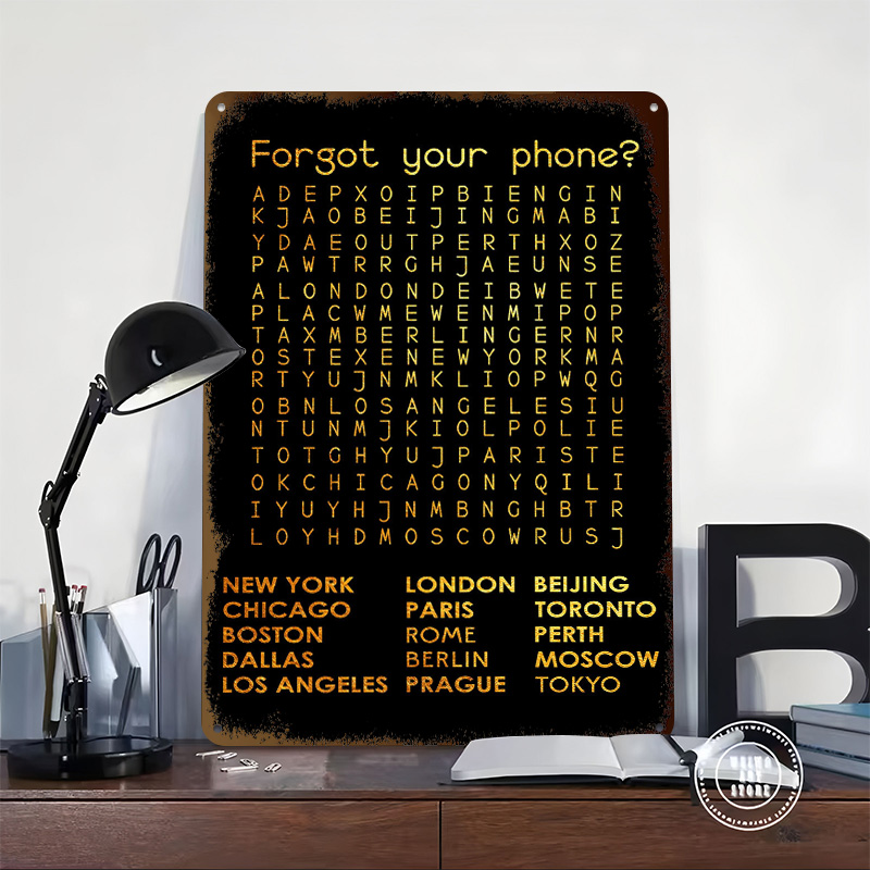 당신의 휴대폰을 잊어버렸나요? 양철 포스터 맞춤형 벽  - Phone Accessories Poster 리뷰 및 가격