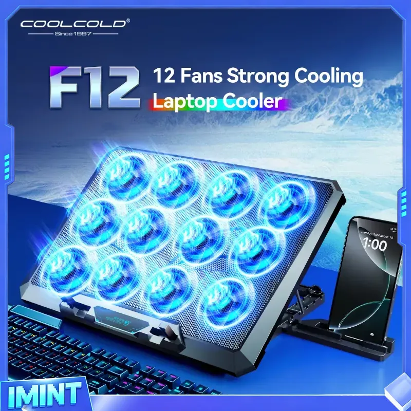 COOLCOLD 노트북 쿨링 패드(12개의 저소음 팬  - Phone Cooling Fan 리뷰 및 가격